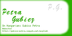 petra gubicz business card